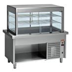 Top element + gekoelde vitrine op openkast 4x GN 1/1, Verzenden, Nieuw in verpakking, Koelen en Vriezen