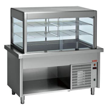 Top element + gekoelde vitrine op openkast 4x GN 1/1, Verzenden, Nieuw in verpakking, Koelen en Vriezen