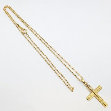 Collier avec pendentif - 18 carats Or jaune, Handtassen en Accessoires, Antieke sieraden