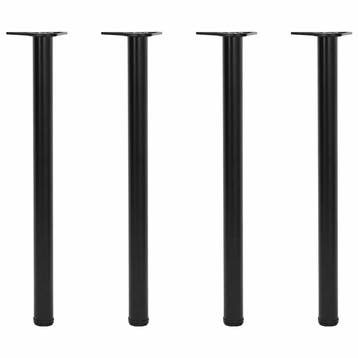 vidaXL Tafelpoten in hoogte verstelbaar zwart 870 mm 4 st, Verzenden