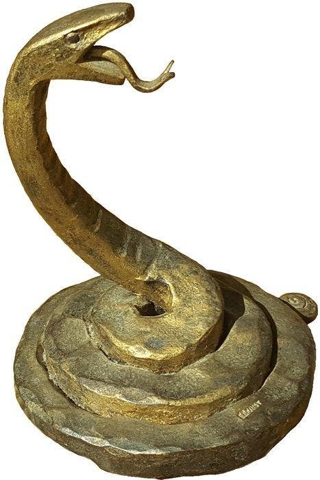 Edgar Brandt - Presse-papier - Serpent - IJzer, Antiek en Kunst, Antiek | Meubels | Stoelen en Sofa's