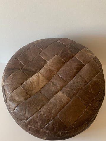 Poef - Leder, Textiel