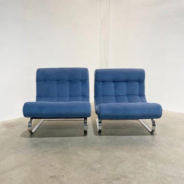 Cinova - Renato Balestra - Fauteuil (2) - Textile, Acier, Antiek en Kunst