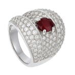 Ring - 18 karaat Witgoud - 2.55ct. tw. Diamant (Natuurlijk), Handtassen en Accessoires, Ringen, Nieuw
