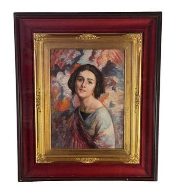 École italienne (XX) - Ritratto di giovane donna