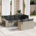 vidaXL 11-delige Loungeset met kussens poly rattan, Verzenden, Loungeset
