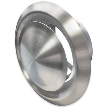 Rooster/ventiel (afvoer & toevoer) Ø100mm - Geborsteld RVS, Doe-het-zelf en Bouw, Verzenden, Nieuw