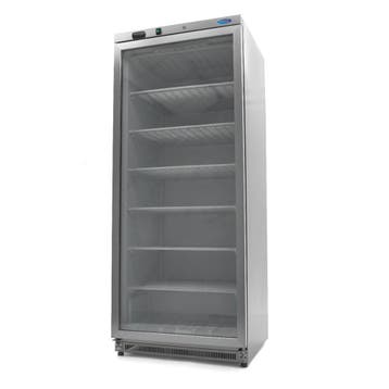 Congélateur - 600 L - acier inoxydable - avec porte en verre, Verzenden, Autres types