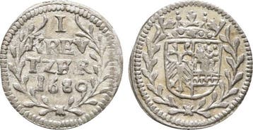1 Kreuzer 1680 Friedberg Reichsburg: Hans Eitel Diede I z..., Verzenden, België
