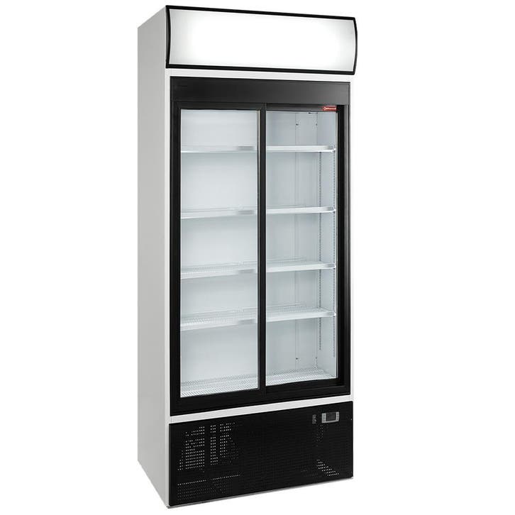 Vitrinekast positieve T°, geventileerd, 760L., 2 schuifdeure, Zakelijke goederen, Horeca | Keukenapparatuur, Koelen en Vriezen