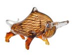 Figurine - A large glass bull - Verre