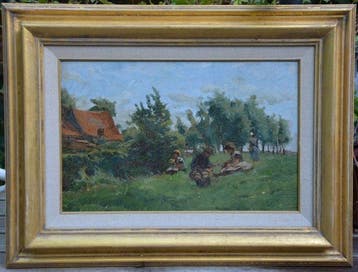 Willem de Zwart (toegeschreven aan) - Parkgezicht met, Antiquités & Art