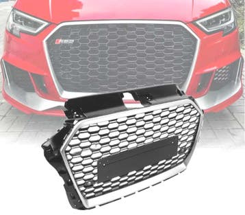 CALANDRE AUDI A3 8V 17-19 LOOK RS3 NOIR ARGENT, Verzenden