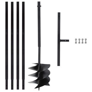 vidaXL Grondboor met handvat 250 mm met verlengbuis 4 m, Verzenden, Nieuw