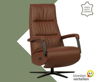 Leren elektrisch relaxfauteuil Core - Massif Armagnac, Ophalen of Verzenden
