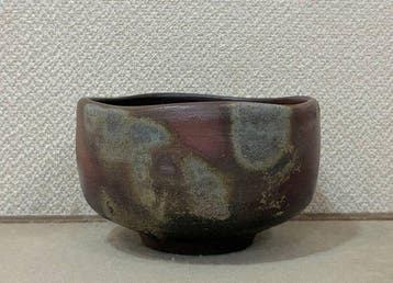 Bizen Ware Taizan Kiln Bizen Tea Bowl with Original Wooden