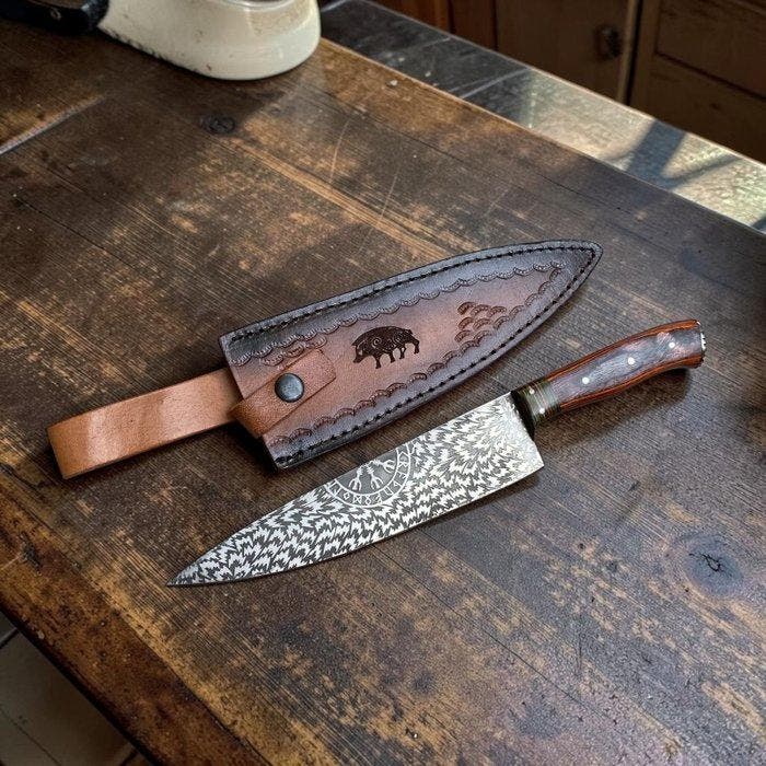 Keukenmes - Chefs knife - Japanse stijl professioneel, Antiek en Kunst, Antiek | Keukengerei
