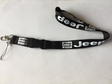 Keycord sleutelhanger jeep white, Ophalen of Verzenden, Nieuw