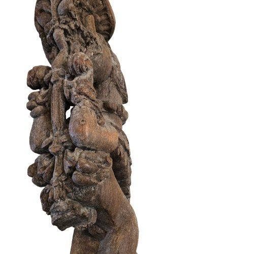Yali houten dakornament met mythologisch wezen - Hout -, Antiquités & Art, Art | Art non-occidental