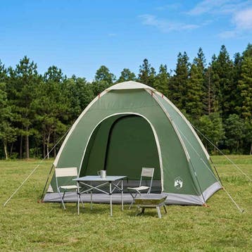 vidaXL Kamperen tent 2-persoons Groen 185T Polyester met, Verzenden, Nieuw