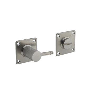 WC slot vierkant 42x42x2mm geborsteld RVS - met vrij/beze..., Doe-het-zelf en Bouw, Ophalen of Verzenden, Nieuw, Slot