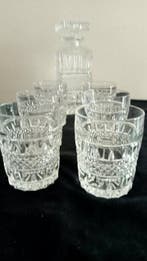 Drankservies voor 6 (7) - Kristal - Boheems kristal, Antiquités & Art