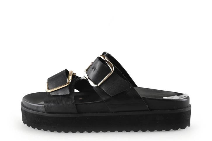 Nelson Slippers in maat 39 Zwart, Kleding | Dames, Schoenen, Zwart, Zo goed als nieuw, Slippers, Verzenden