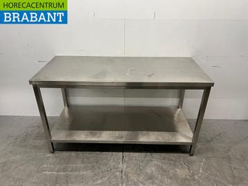 Table de travail en acier inoxydable avec piètement 160 x 70, Verzenden