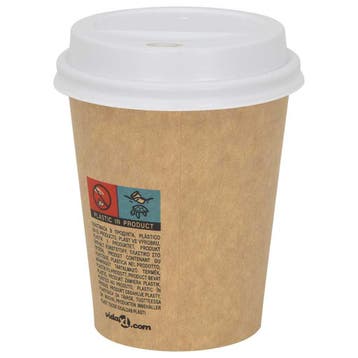 vidaXL Papieren koffiebekerdeksels Ø80 mm 8oz 1000 st, Verzenden