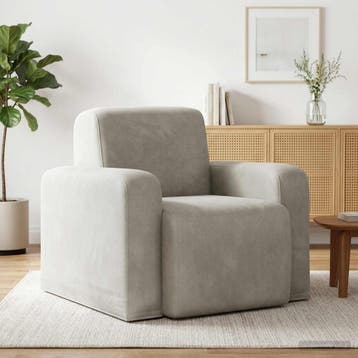vidaXL Fauteuil Crèmekleurig fluweel, Verzenden