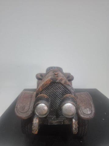 Large Antique Handcrafted Wooden Convertible Car – Europe –