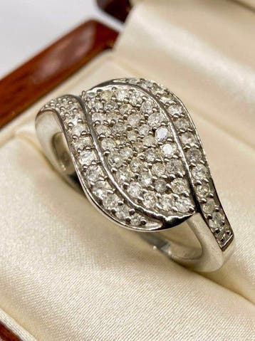 Zonder minimumprijs - Ring Zilver - 5.00ct. tw. Diamant, Nieuw