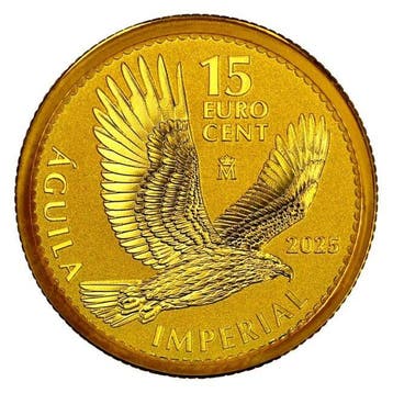Spanje. 2025 1/10 oz €0.15 EUR Spain Gold Imperial Eagle