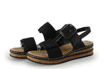 Rieker Sandalen in maat 38 Zwart, Kleding | Dames, Schoenen, Verzenden, Zwart, Sandalen of Muiltjes, Gedragen