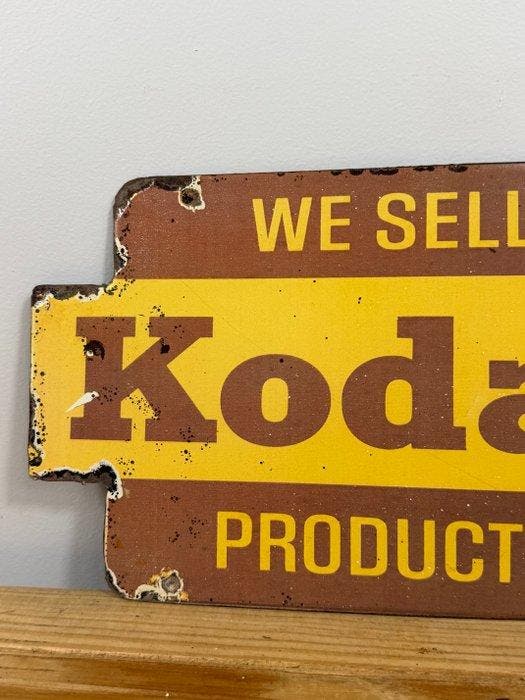 Kodak - Emaille plaat - Emaille, Antiek en Kunst, Antiek | Wandborden en Tegels