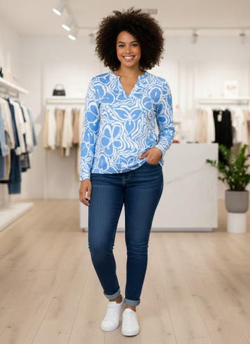 Yest Curve eco shirt ValeryX-0(44)Maat 42/44 (L), Verzenden