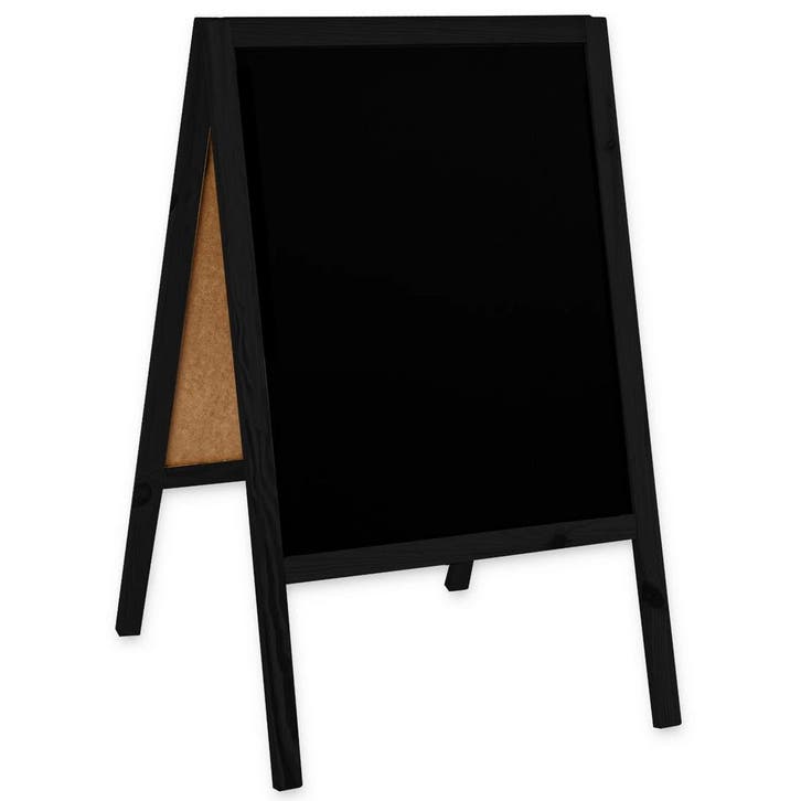 Krijtstoepbord | CLASSIC | Hout | Zwart | 600x450x950(h)mm, Zakelijke goederen, Horeca | Keukenapparatuur, Nieuw in verpakking