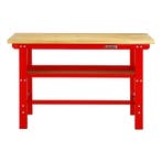 Werkbank rood 150 cm met hardhouten blad, Doe-het-zelf en Bouw, Ophalen of Verzenden, Nieuw