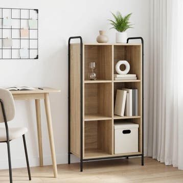 vidaXL Boekenkast 57 x 33 x 111 cm Bewerkt hout Sonoma Eiken, Verzenden, Nieuw