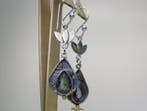 Rainbow-Mystic Topaz Oorbellen - Hoogte: 60 mm - Breedte:
