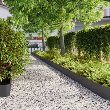 vidaXL Gazonranden 10 st 20x103 cm koudgewalst staal zwart, Verzenden, Nieuw