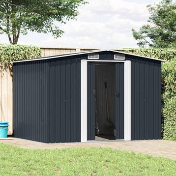 vidaXL Tuinberging 257x205x178 cm staal antraciet, Verzenden, Nieuw