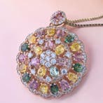 Zonder minimumprijs - Ketting met hanger - 18 karaat Zilver,