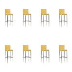 Set van 8 Leren barkrukken Break hoog - Toledo Lemon (geel), Nieuw, Leer, Ophalen of Verzenden, 90 cm of meer