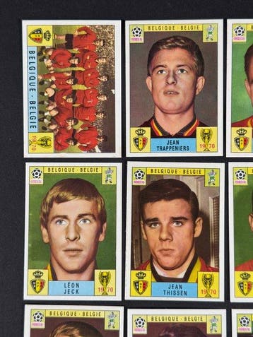 1970 Panini Mexico 70 World Cup, - Belgium complete team -, Nieuw