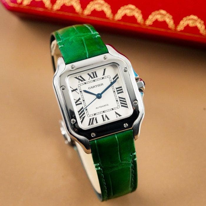 Cartier - Santos de Cartier - 4075 WSSA0029 - Homme -, Handtassen en Accessoires, Horloges | Heren