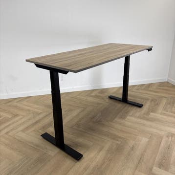 Nieuw Elekrisch zit-sta bureau 180x80 cm, midden eiken -
