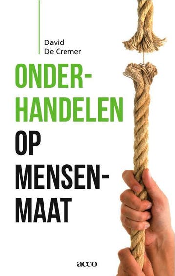Onderhandelen op mensenmaat / Antwerp Management Books, Boeken, Verzenden, Zo goed als nieuw, David de Cremer