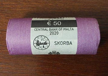 Malta. 2 Euro 2020 Skorba Temples (25 coins) in roll