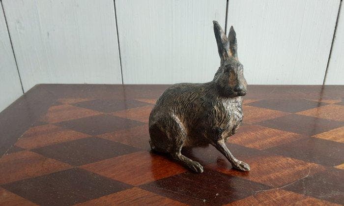 P. Chenet - Beeld, Haas - 10 cm - Brons, Antiek en Kunst, Curiosa en Brocante